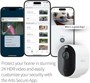 Arlo Pro Security Camera 2K HDR - 1 Camera, White