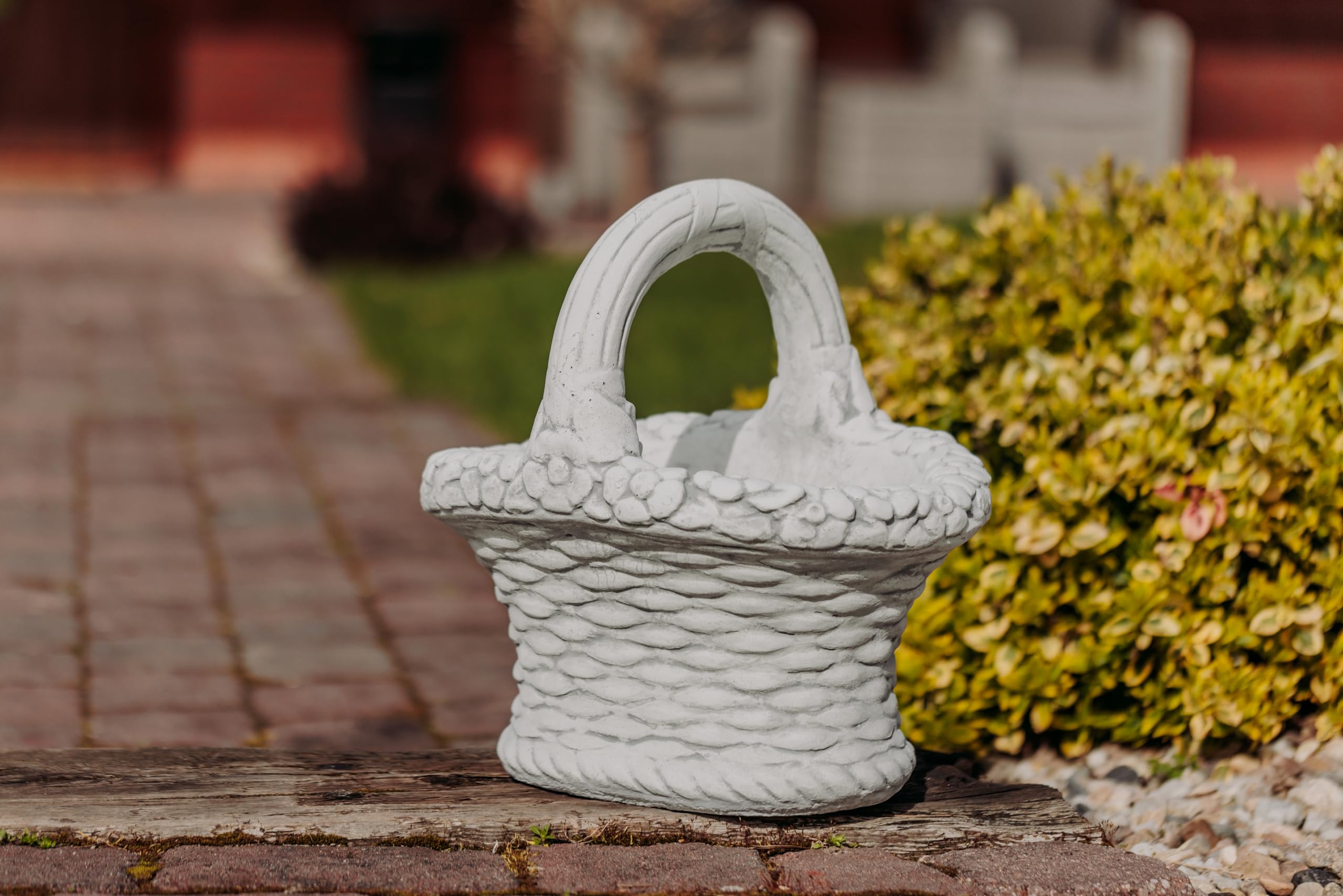 gartendekoparadies.de Piękna doniczka na kwiaty, donica z odlewanego kamienia, szara, wysokość 40 cm, 5 l, 15 kg, odporna na mróz, do użytku na zewnątrz