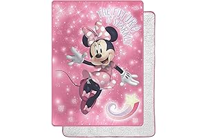 Northwest Minnie Mouse Silk Touch Sherpa Throw Blanket, 60" x 80", Minnie...
