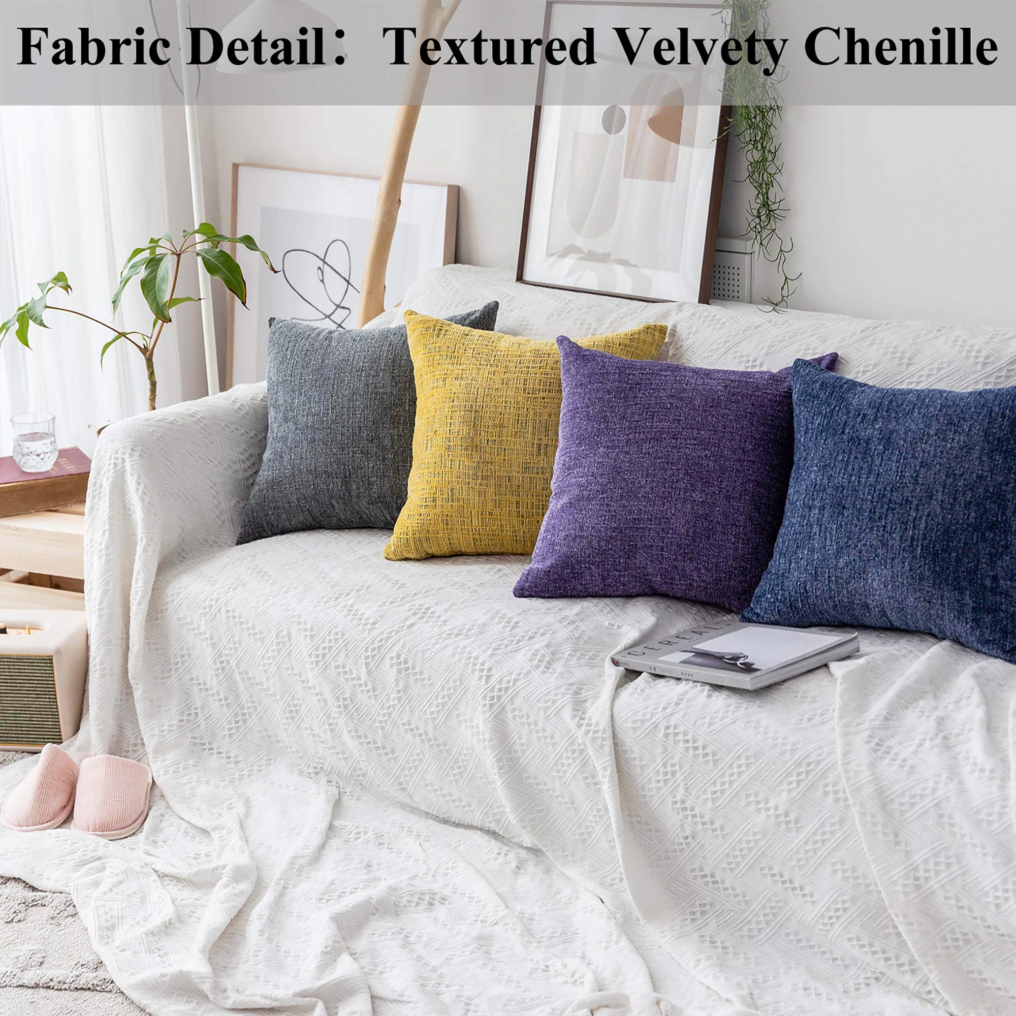 Home Brilliant Decorative Accent Pillow Covers Chenille Throw Pillows for  Couch Bedroom Plush Cushio…See more Home Brilliant Decorative Accent Pillow