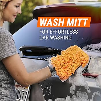 Car Wash Mitt Microfiber Car Wash Brush Kit Rotating Car
