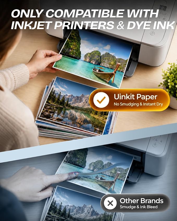 Papel fotográfico glossy para inyección de tinta Carta 50 hojas miniatura 5