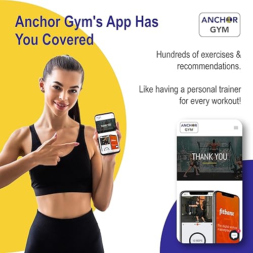 Miniatura 7 de Anchor Gym Anclaje de montaje en pared para entrenamiento  Estación de ejercicio de anclaje de entrenamiento para correas de peso corporal, bandas