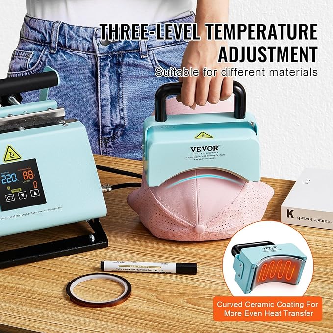 Máquina de Prensa Térmica 2 en 1 para Gorras y Tazas miniatura 3
