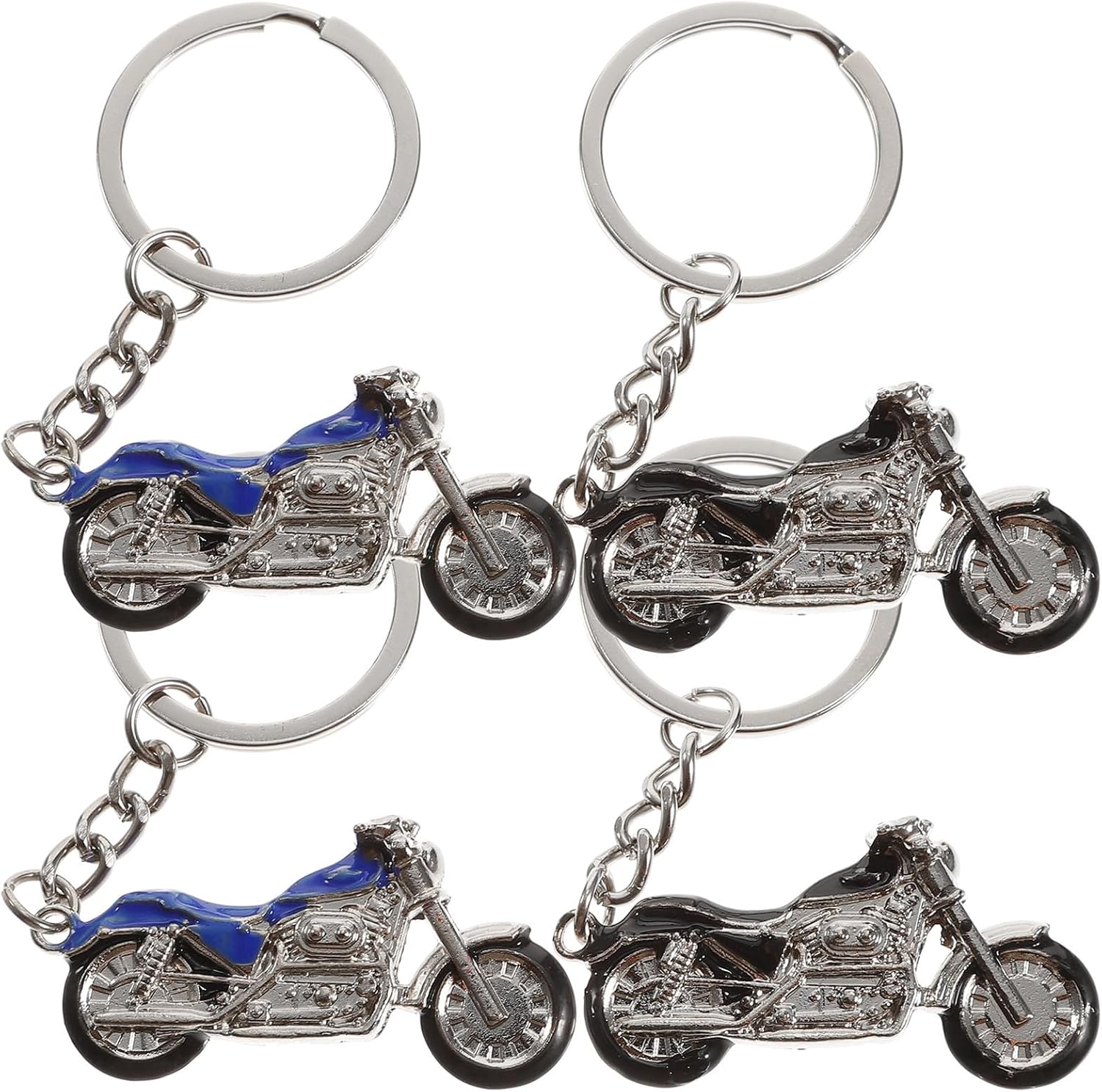 UKCOCO 4pcs Motorcycle Metal Keychain Pendant Creative Bag Decoration