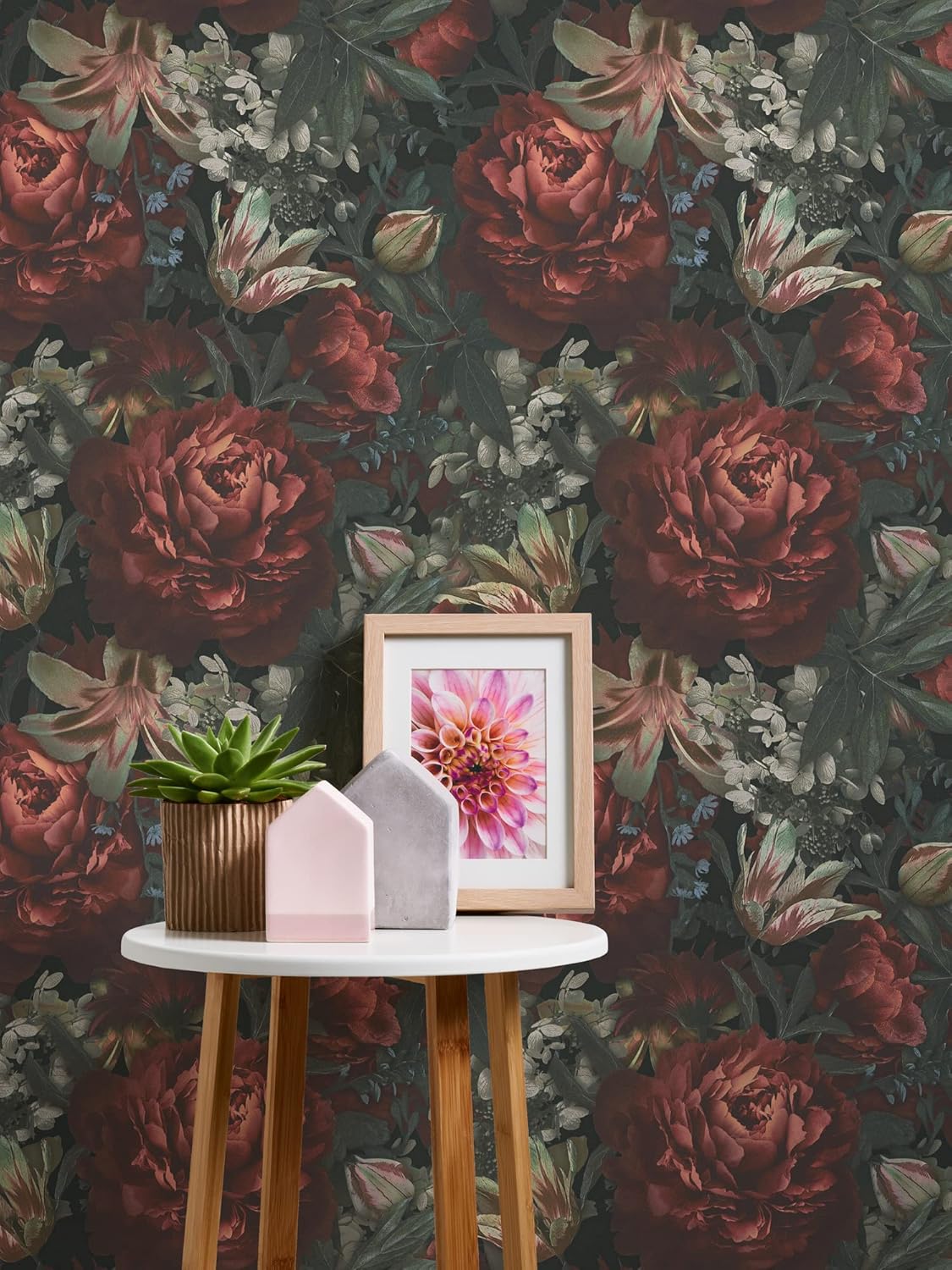 A.S. Création Wallpaper Floral Design - Green, Red - Flower Wallpaper 395.99in x 20.87in Made in Germany - 385091