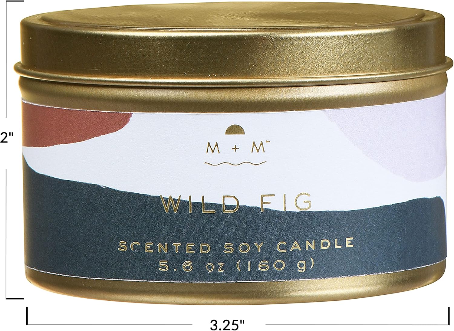 Main + Mesa Tin Candle, Wild Fig (Pack of 3)