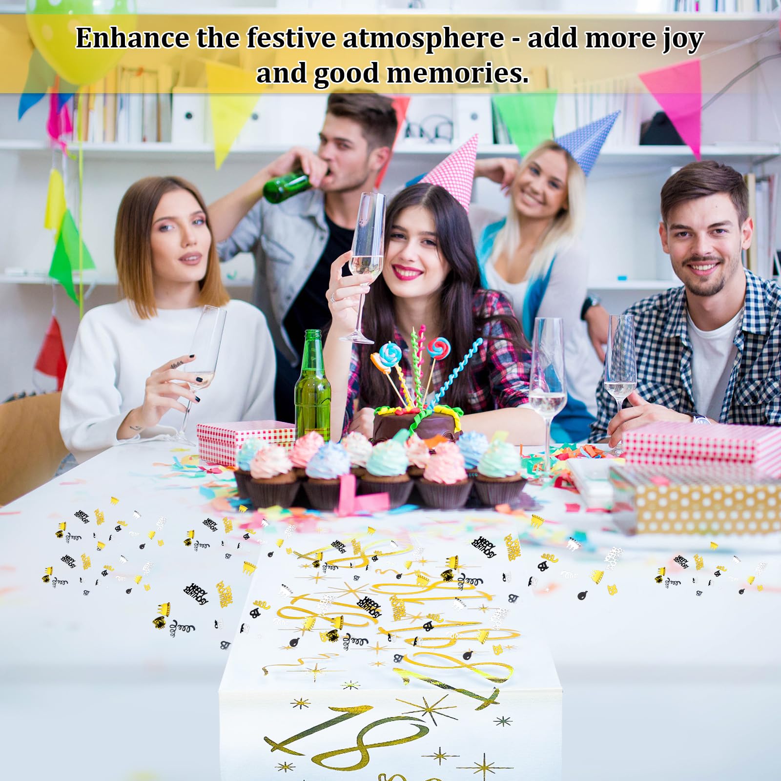 Runner Da Tavolo Oro Rosa Per 18° Compleanno – 28 Cm X 10 M, Decorazione Elegante Tagliabile, Per Feste E Anniversari