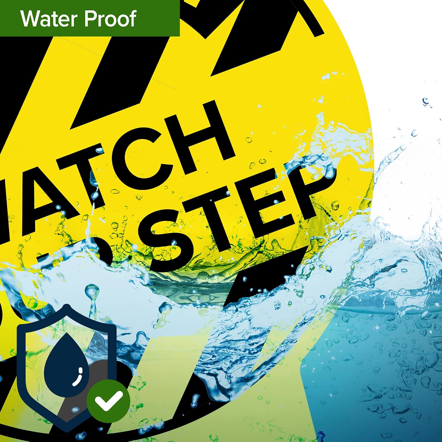 Caution Watch Your Step Sign 11"x21", Heavy Duty Integrated Ground Stakes, Indoor/Outdoor Use, Rust Free Aluminum Composite, Made in USA by My Sign center