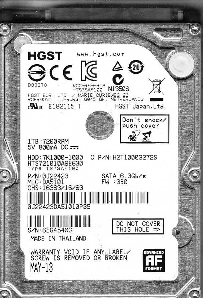 外付けハードディスク・ドライブ HITACHI 1TB SATA HDD 7200RPM 外付けハードディスク・ドライブ HITACHI 1TB SATA HDD 7200RPM
