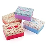 Floral Gift Boxes with Lids & Ribbons (20 Pack) 8