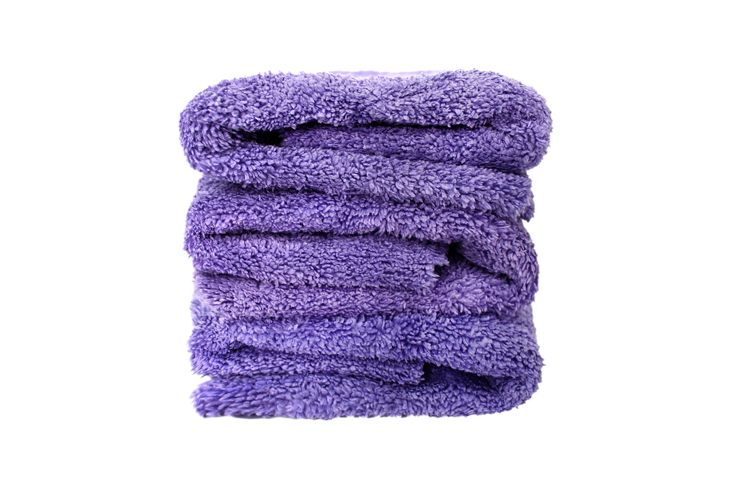 Maxshine 16”x24” Universal 3-Pack Purple Microfiber Towel (500GSM) Ultimate Zero Crazy Edgeless - Double-Sided, Plush Microfiber Drying Towels for Cars, Detailing - Professional Car Care