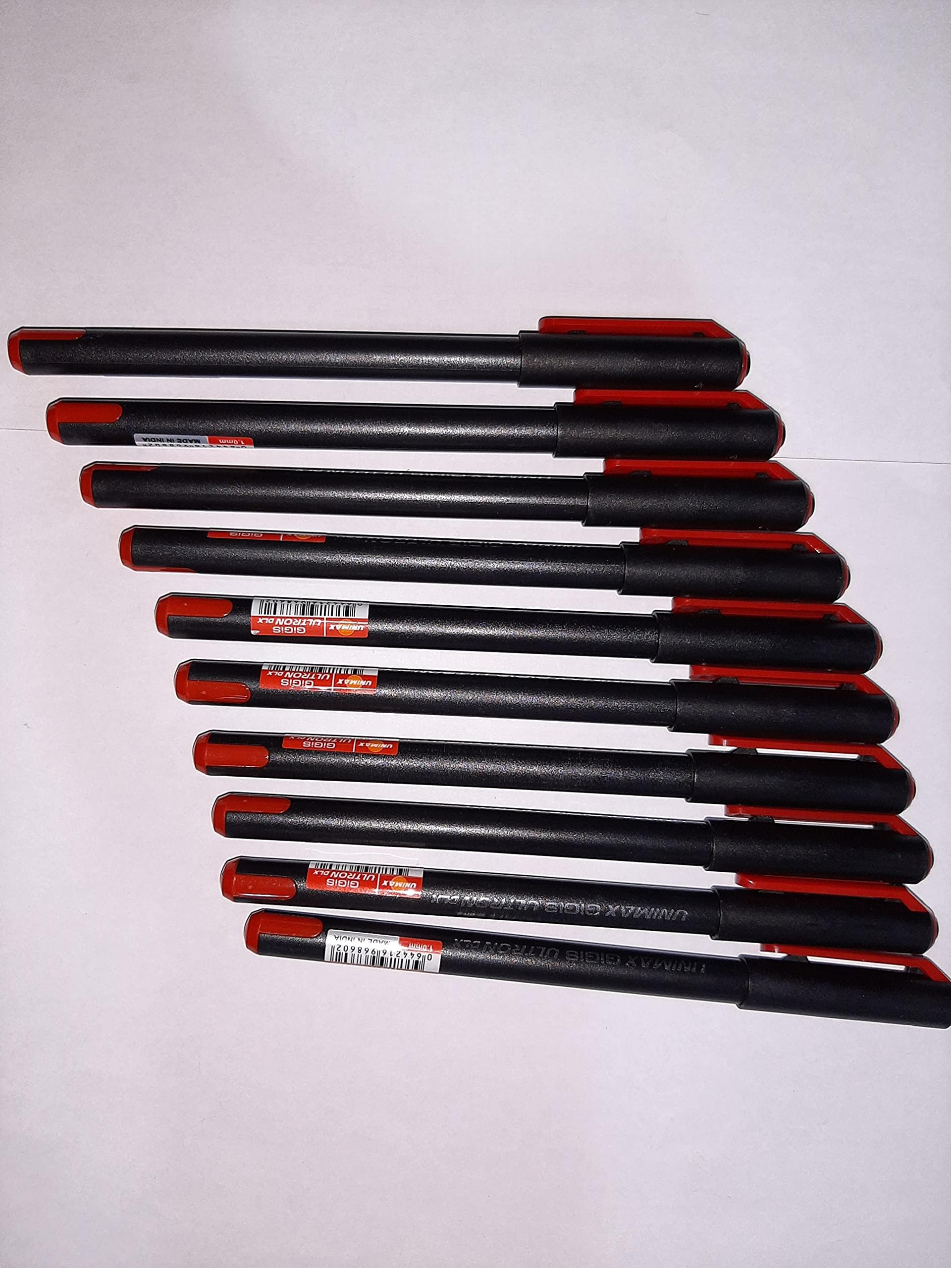 UNIMAX ULTRON 1.0MM BALLPOINT PEN RED PACK OF 10