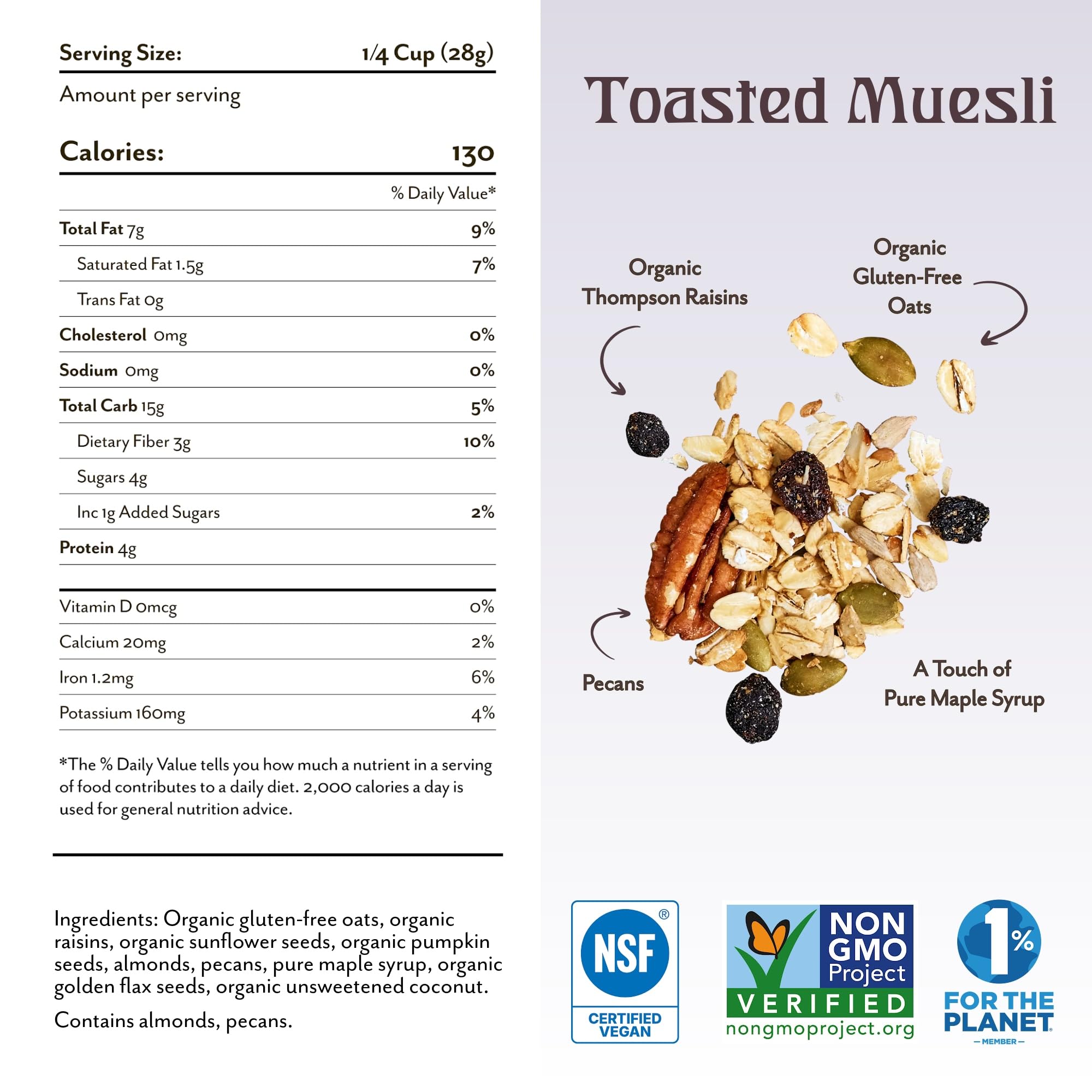 Michele's Granola Toasted Muesli Granola, 12 oz Bag thumbnail 2