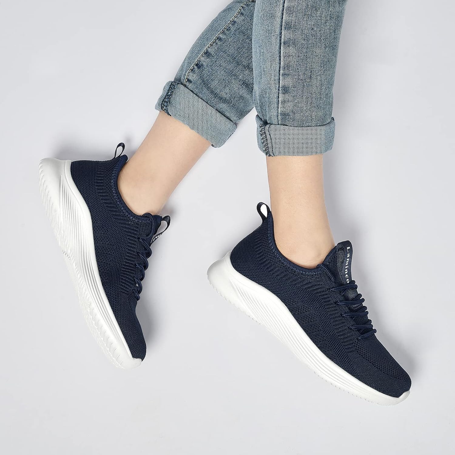Lamincoa Womens Slip On Walking Shoes Non Slip Casual Road Running Lightweight Mesh Fashion Sneakers for Gym Travel Workout