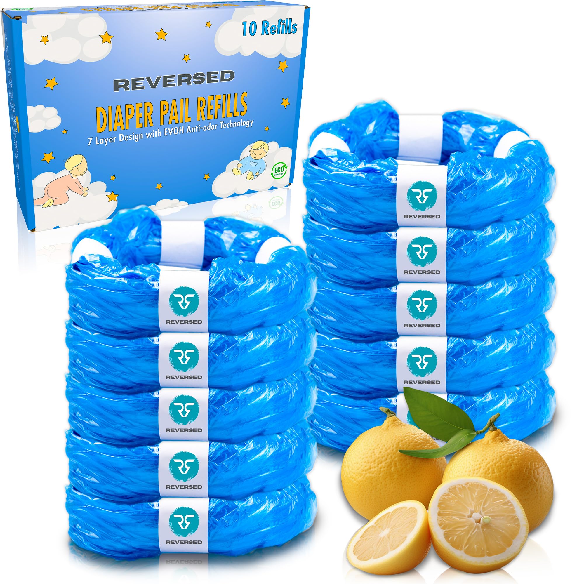 6 Stück Windeleimer Nachfüllfolien 16L - Geruchsdichte Müllbeutel Kompatibel Mit Korbell