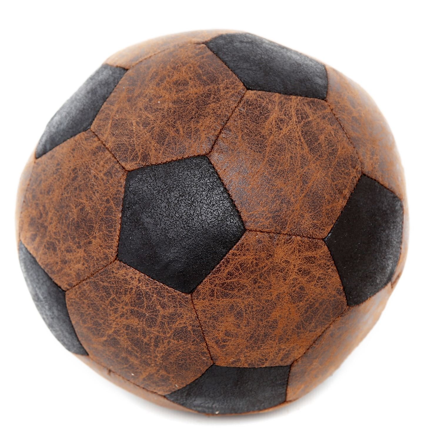 Carousel Home and Gifts Distressed Leather Look Brown Black Football Style Novelty Decorative Doorstop