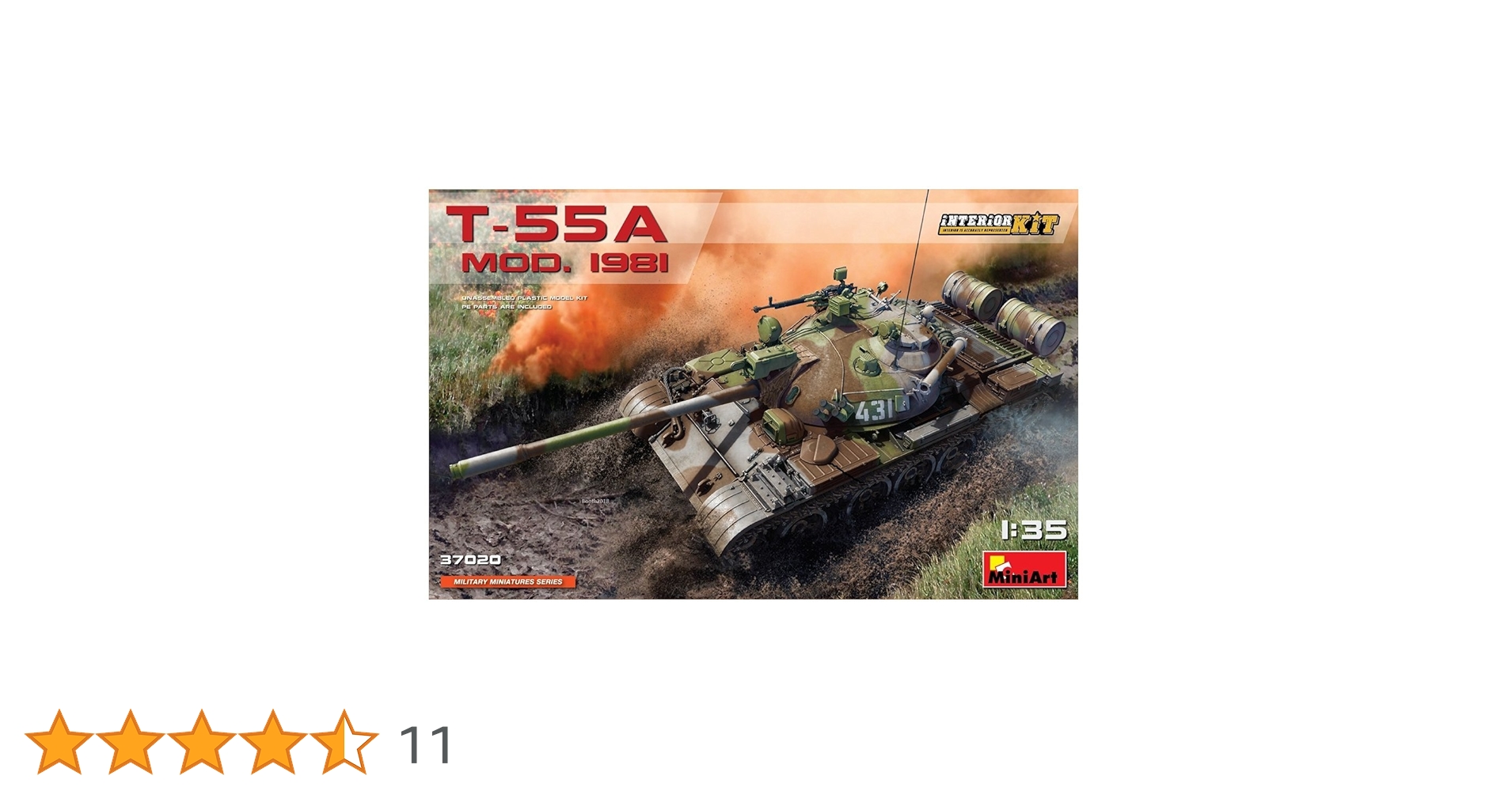 ミニアート1/35 T-55A Mod.1981 T55-A Mod.1981, MiniArt Full Interior Kit, 1/35. The build