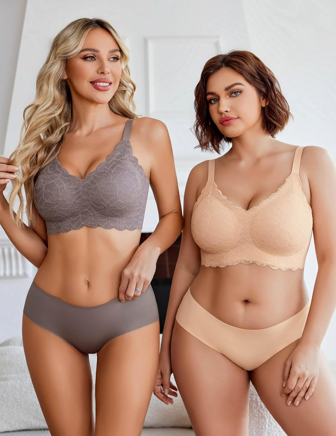 Avidlove Women's Seamless Bras Wireless Bra Full Coverage Lace Tshirt Everyday Bra S-3XL - Image 6