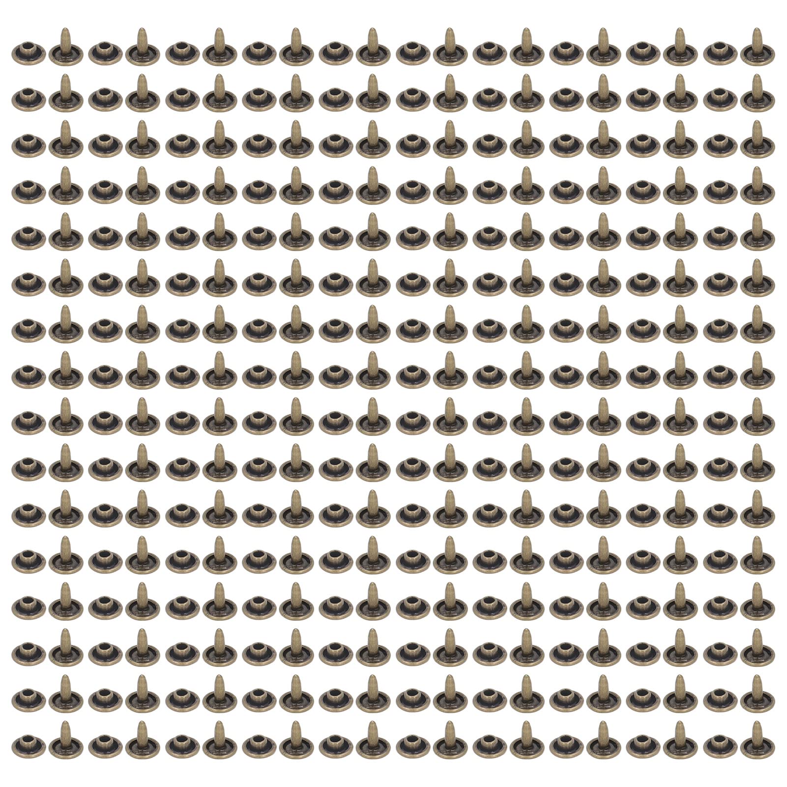 Rivets ronds 8mm en bronze poli sans bavures pour maroquinerie haut de gamme