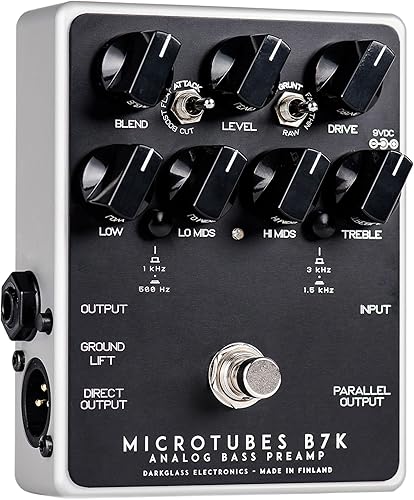 Miniatura 7 de Darkglass Microtubes B7K Ultra V2 - Pedal de preamplificador de graves con entrada auxiliar