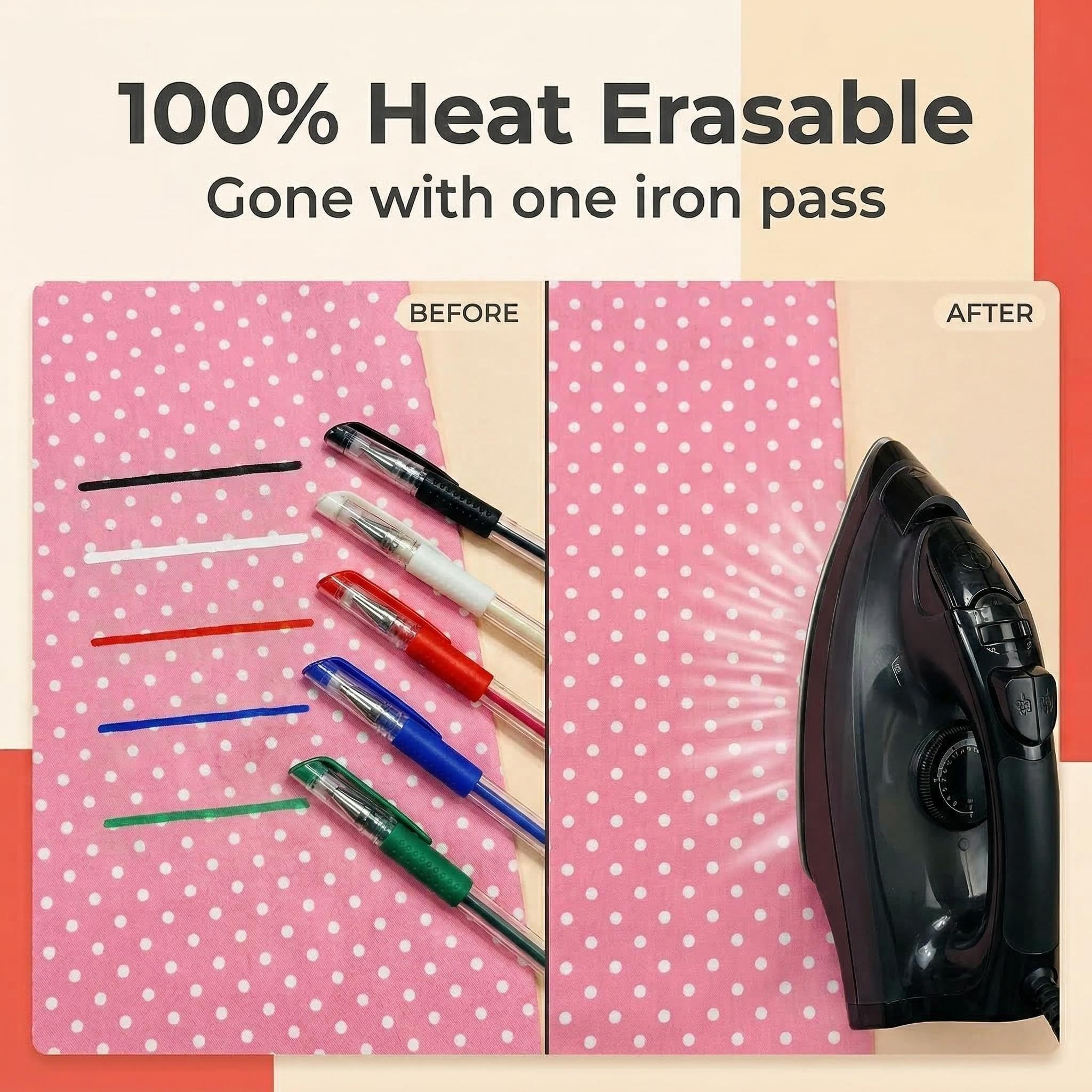 Ibotti - Pennarelli cancellabili a caldo, con 10 ricariche, 5 colori assortiti, bianco, rosso, blu, nero, verde