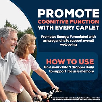 قطرات Ayush Herbs BacopaPlus للأطفال - مكمل التركيز والانتباه للأطفال مع باكوبا، أشواغاندا، الجنكة، دعم الدماغ والذاكرة، المكونات العضوية - 2 فل أوز (80 حصة)