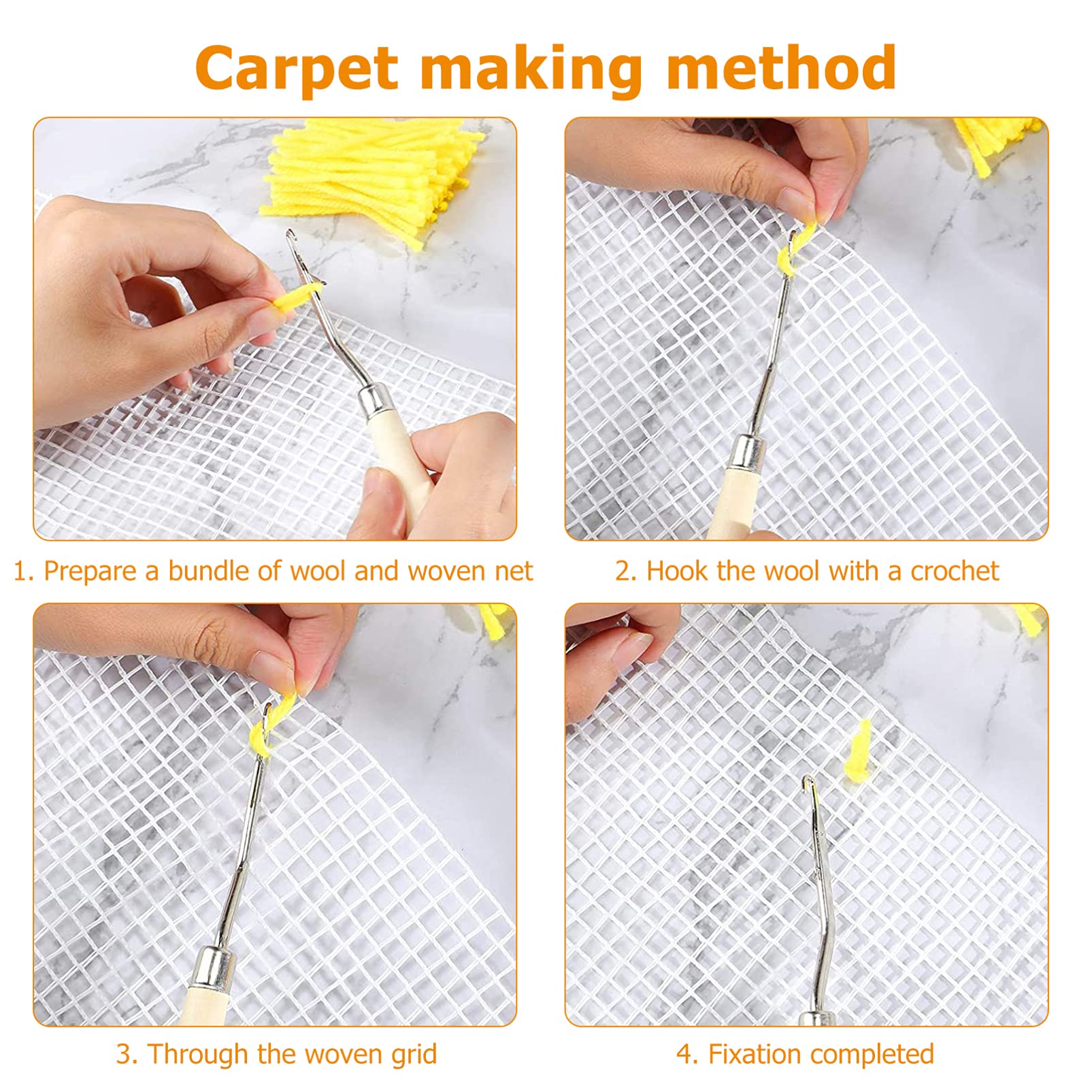 Artibetter 30pcs Latch Hook Kit Colorful Yarn Bundles Precut Rug Yarn DIY Latch Hook Yarn for Handmake Craft Sewing Knitting - Image 4