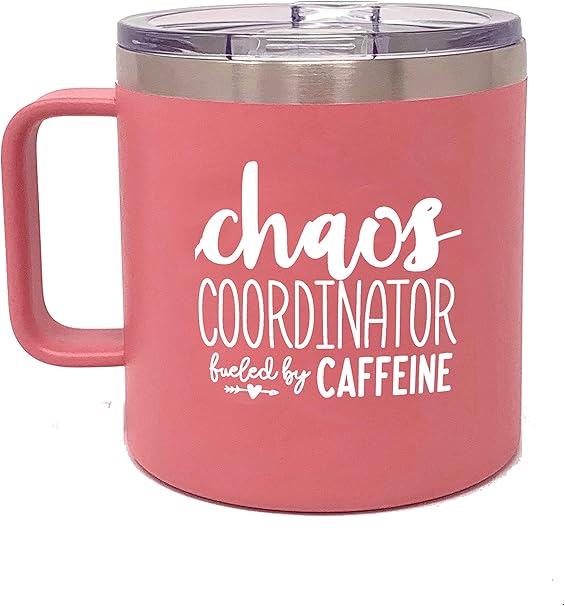Chaos Coordinator 14 oz Coffee Mug - Best Insulated Travel Tumbler for Boss  Women - Great Gifts for Mom, Coworker, Bosses, Christmas, Birthday