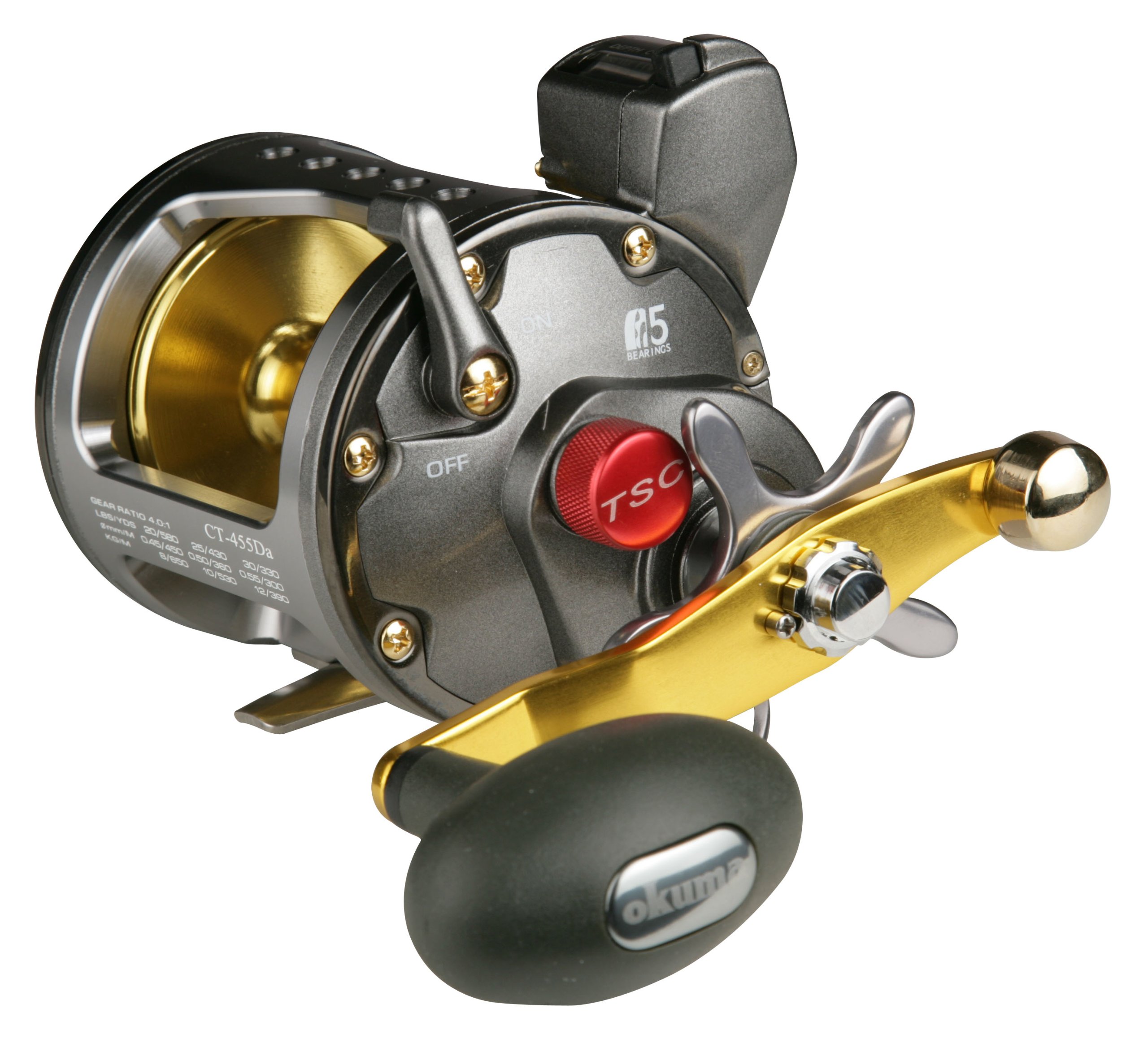 Okuma Catalina 3 Bearings + 2 Roller Bearings 25/430 Line Capacity 4.2:1 Line Counter A Reel Sports & Outdoors