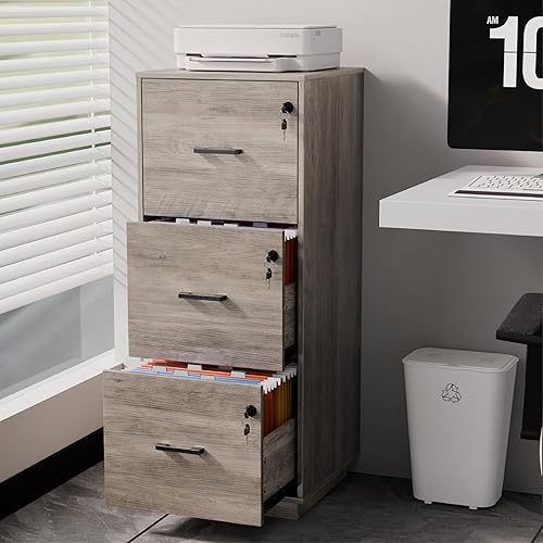 Miniatura 28 de VINGLI Archivador de 2 cajones con cerradura, archivadores rodantes para oficina en casa, soporte de impresora pequeño, organizador de archivos