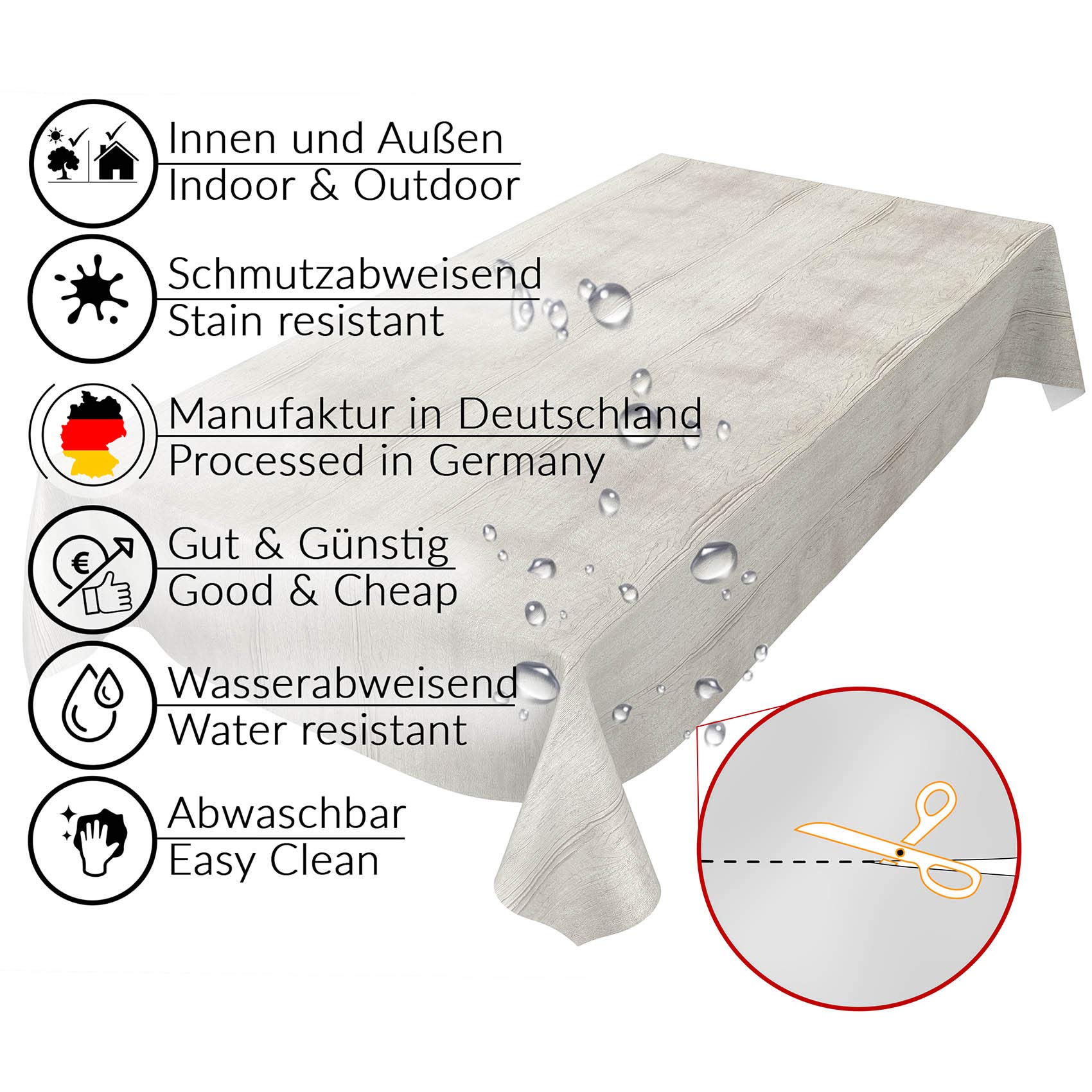 Anro Nappe lavable en toile cirée
