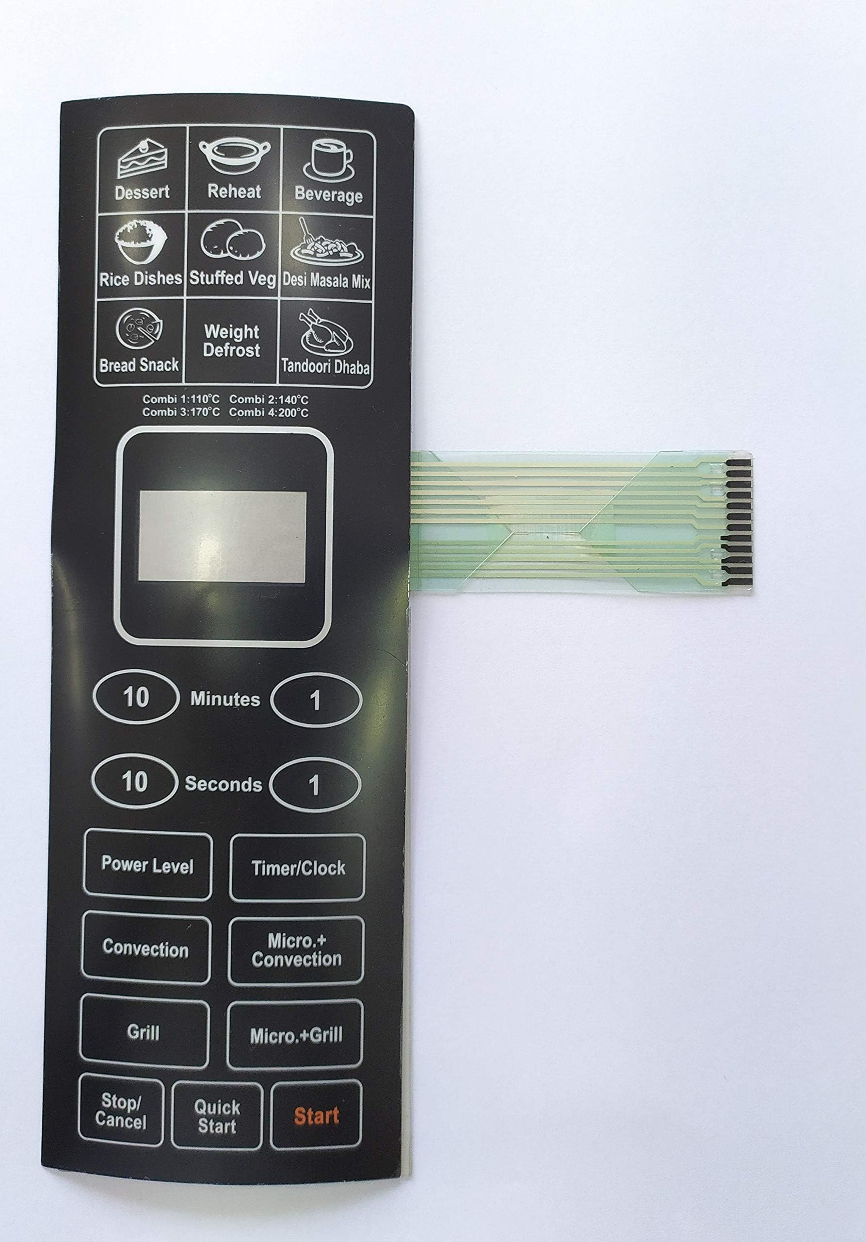 25BC3 Microwave Oven Membrane Keypad