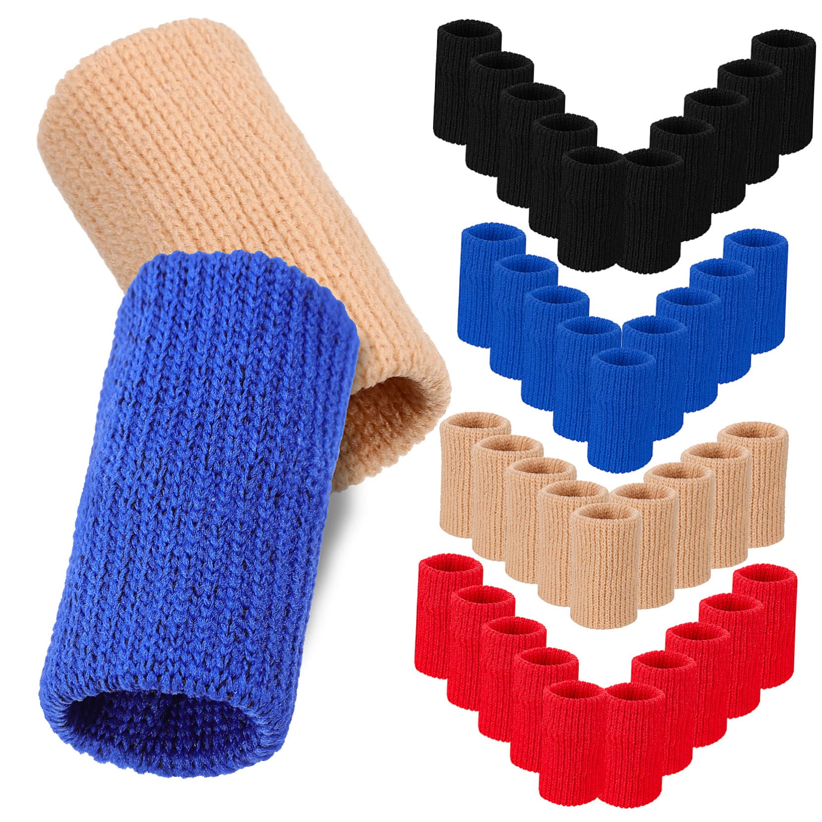 DECOMELODY 40pcs Finger Sleeves Compression Support Brace Comfortable and Practical for Daily Use