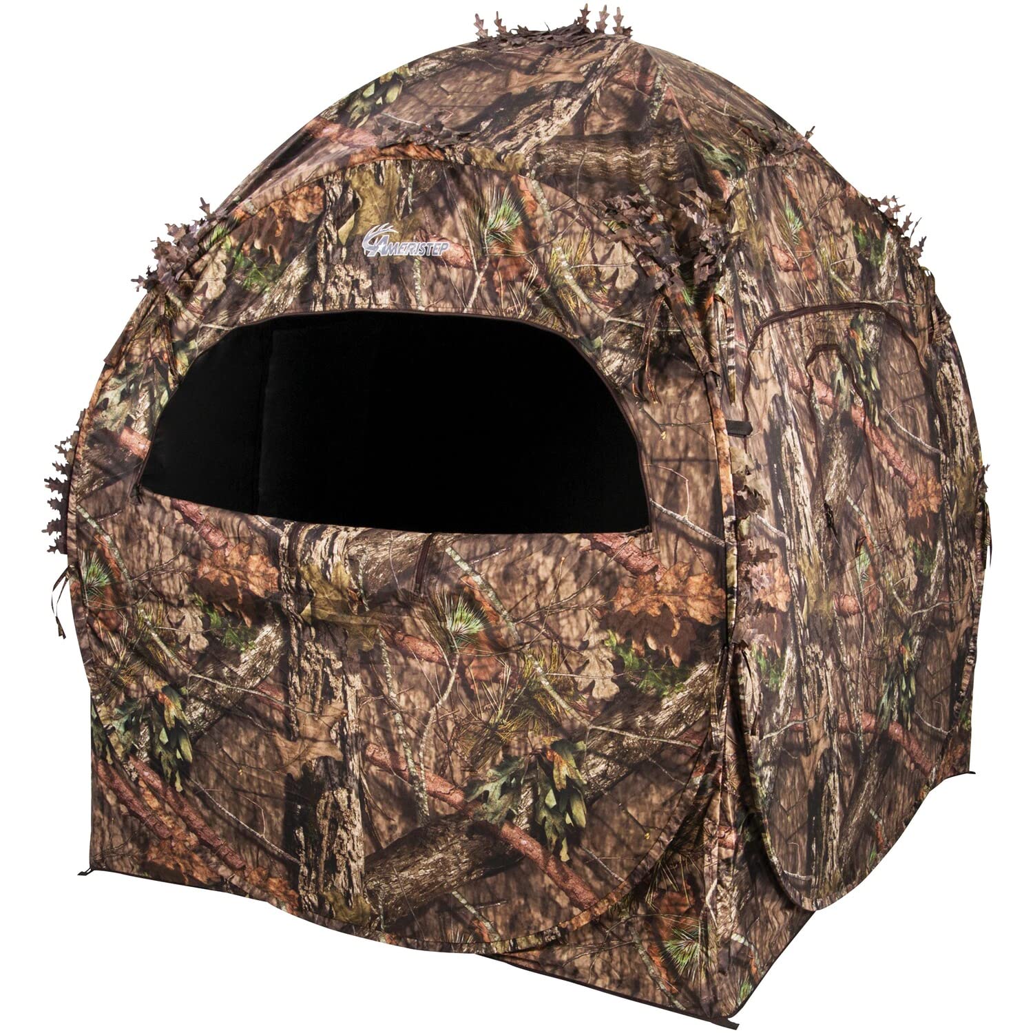 AmeristepDoghouse Lightweight Durable Hunting Spring Steel Ground Blind with Backpack Carrying Case - 2 Hunters Concealment - Easy Setup & Takedown