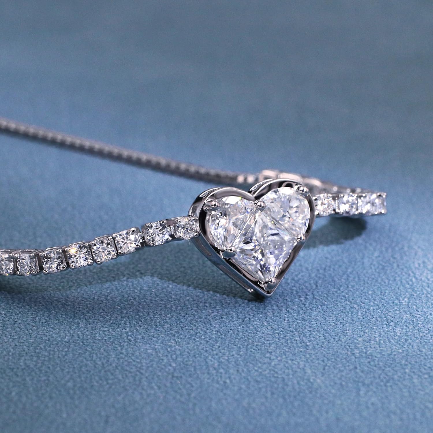 TIANYU GEMS Tennis Bracelets for Women I Moissanite Charm Bracelet I 18K Gold Plated Sterling Silver Bracelet - Image 5