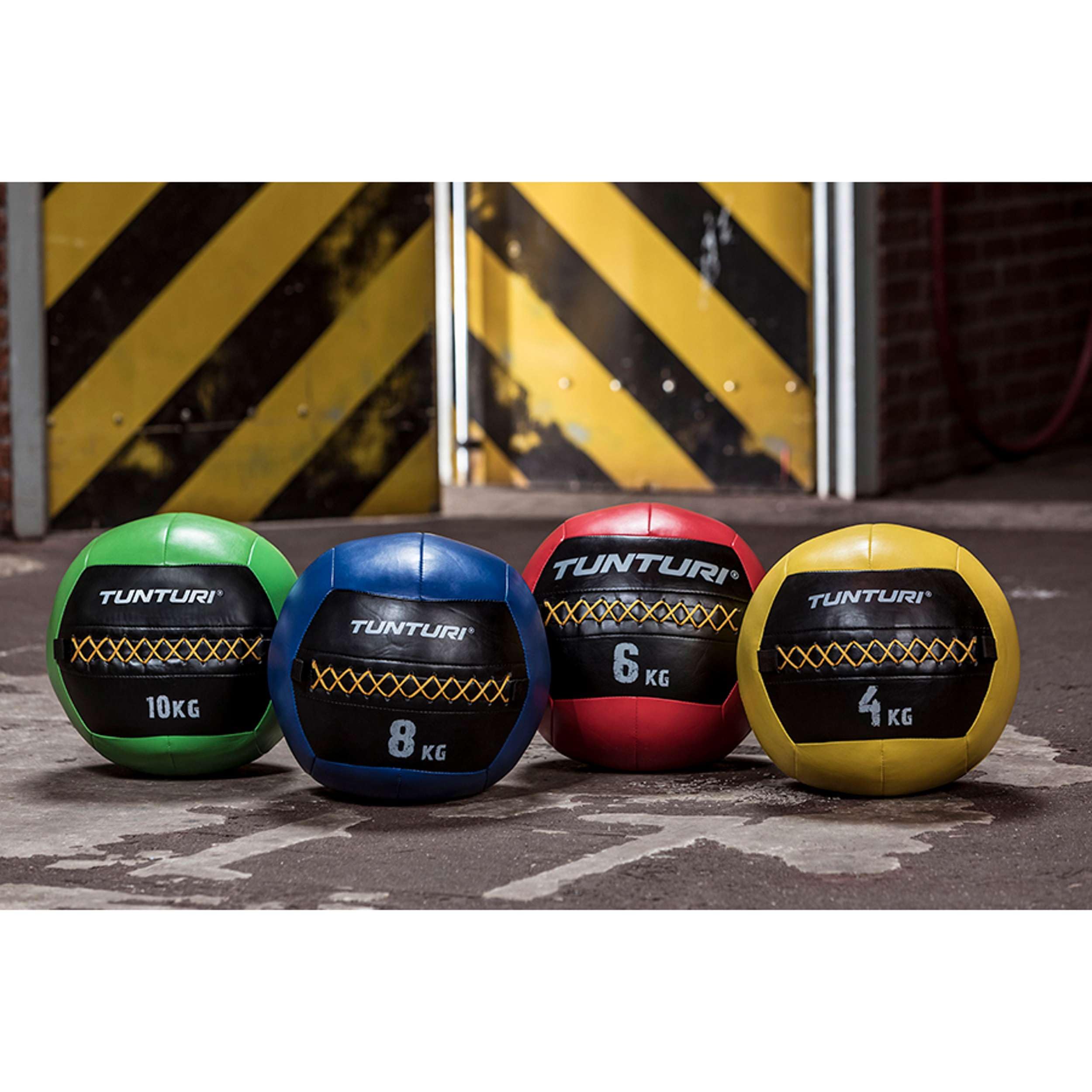 Tunturi Balle Murale Wall Ball Functional Training 10kg Vert