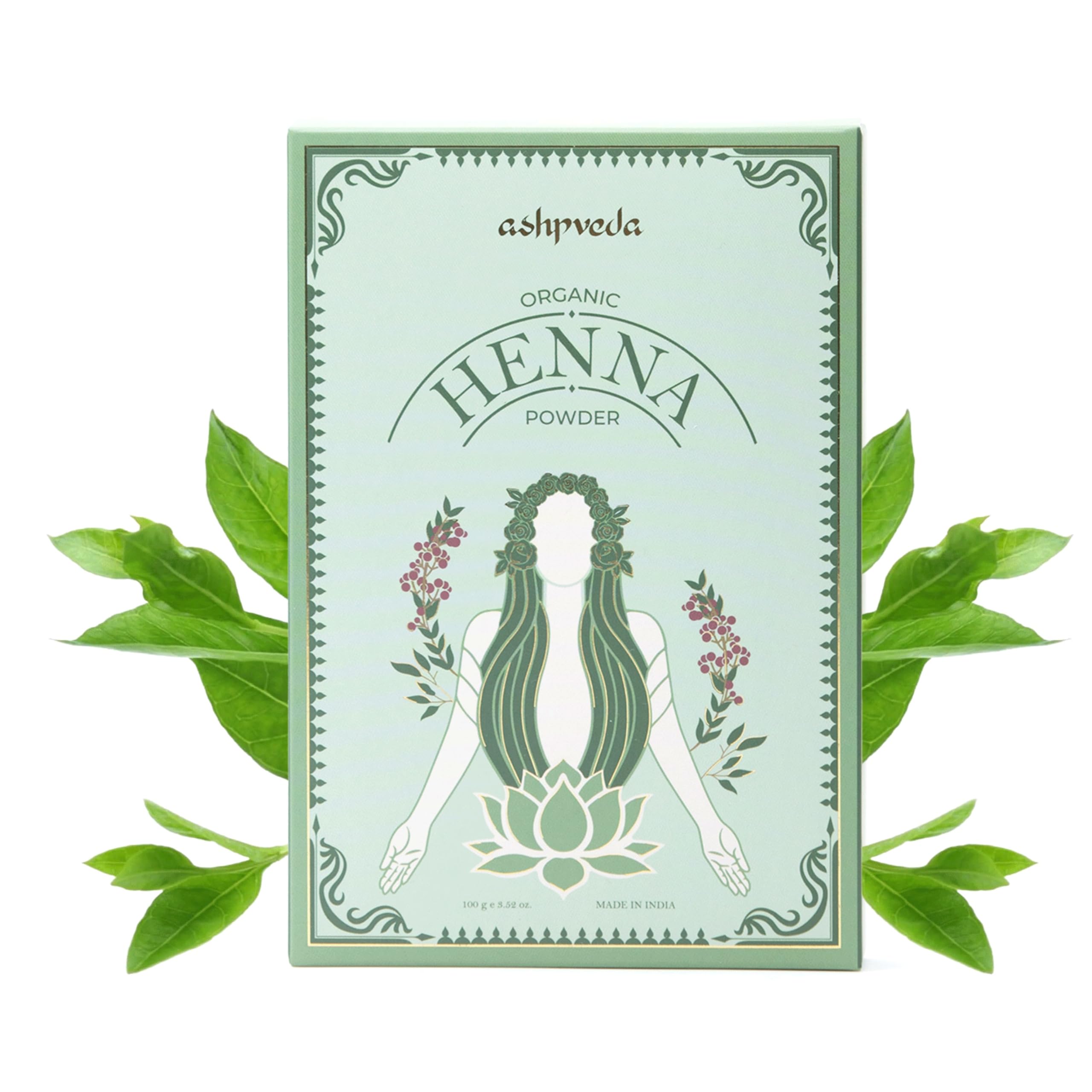Organic Henna Powder Hair Colour - Triple Refined, Sun Dried, Natural & Herbal Premium Henna Powder with Shikakai and Bhringraj | No Ammonia, No Chemical | Nourishes Hair and Scalp (100 gm)-picture-42