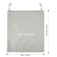 Vista 2 de Bolsas para secador de pelo con cordón, bolsa para viaje, para guardar las cosas del baño (gris claro)