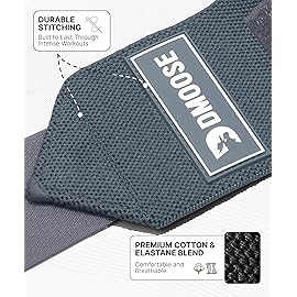DMoose Fitness Wrist Wraps for Weightlifting 18 - Heavy Duty Gym Wrap with Hand Thumb Loop for Support & Pain Relief, USPA Approved Weight Lifting Wrist Straps for Men & Women (Dark Grey)