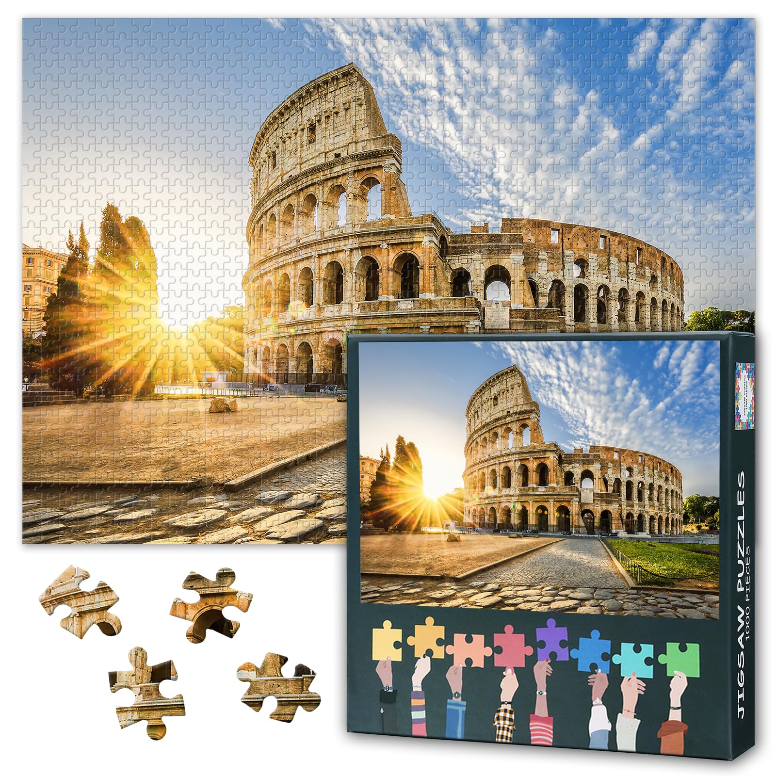 1000 Piece Jigsaw Puzzles for Adults, Colosseum in Rome Challenging Puzzle
