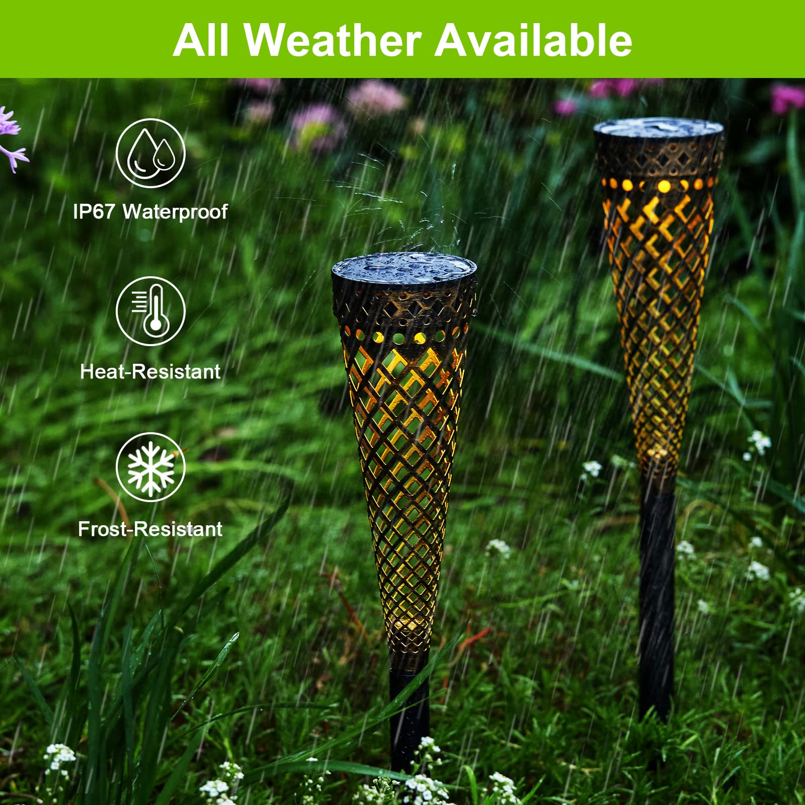 Snapklik.com : Solar Garden Lights, 6 Pack Garden Decor Solar Outdoor ...