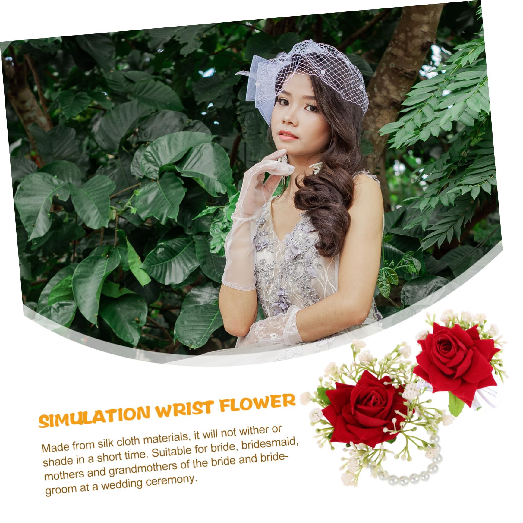 Alipis 5sets Corsage e Boutonniere Fiori Artificiali Per Matrimonio Kit Romantico Da Sposa e Damigelle Con e All Occhiello Per Cerimonie e Occasioni Speciali
