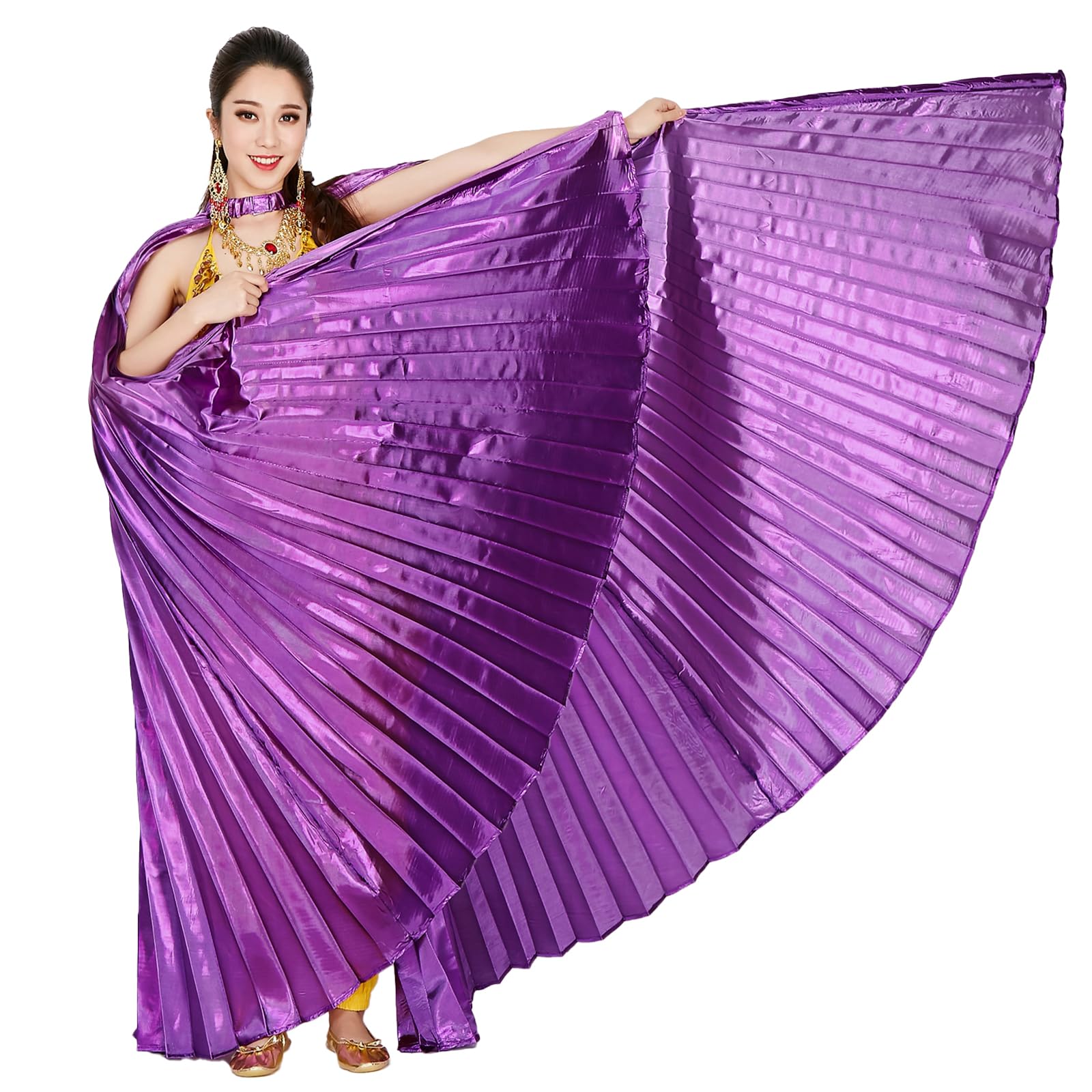 Baisdan Opening Isis Wings with Sticks, Belly Dance Butterfly Wings for Women Halloween & Carnival Performance Costume - Image 3