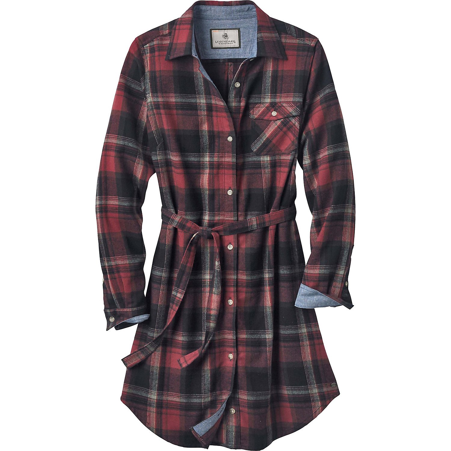 Legendary Whitetails Women's Standard Open Spaces Dress, Forest Plaid, X-Large