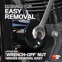 Vista 2 de Filtro de aceite K&N Powersports de alto rendimiento, Negro