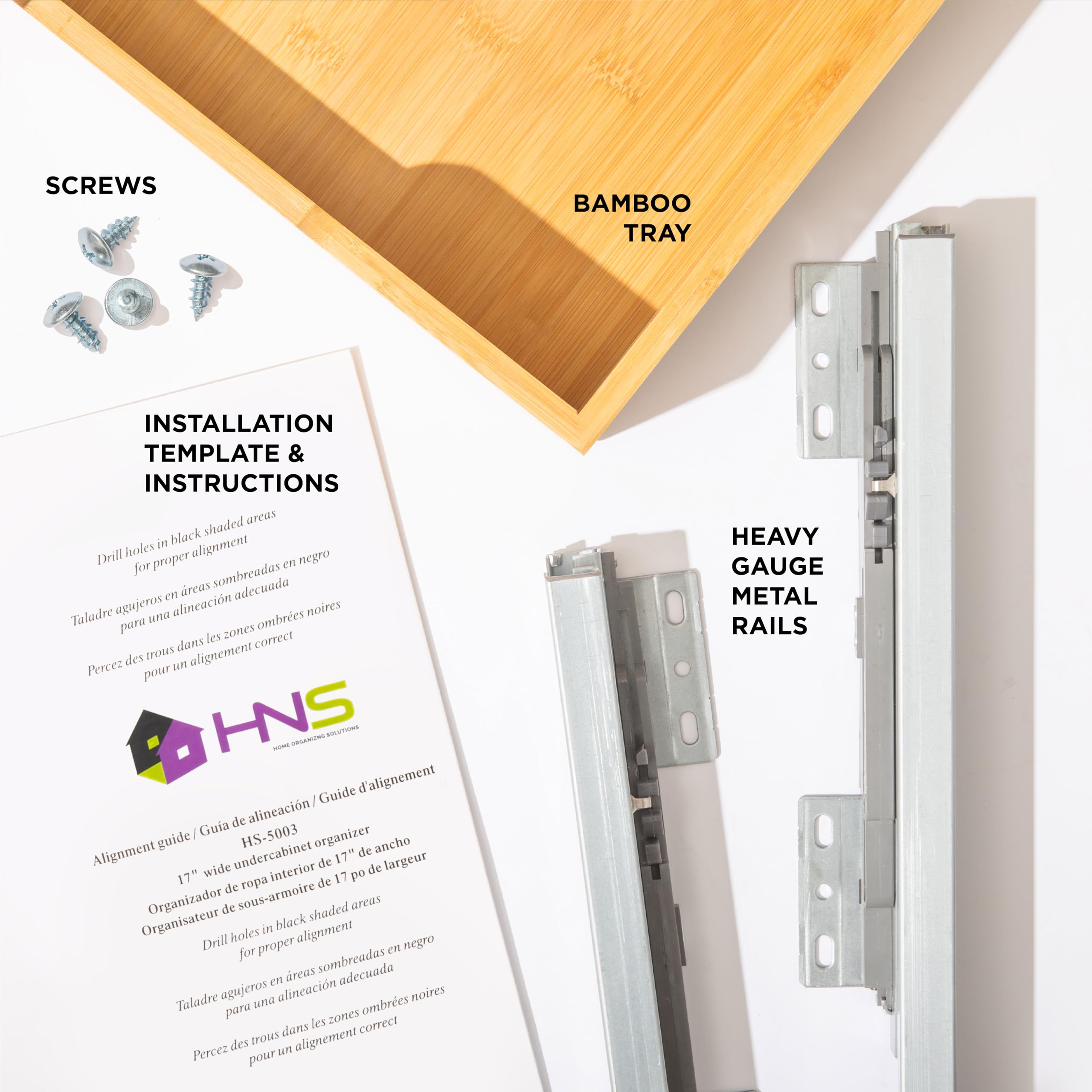 Cassetto Estraibile In Bambù HOLDN' STORAGE – Larghezza 43,2 Cm, Profondità 53,3 Cm, Bianco Natura - 4