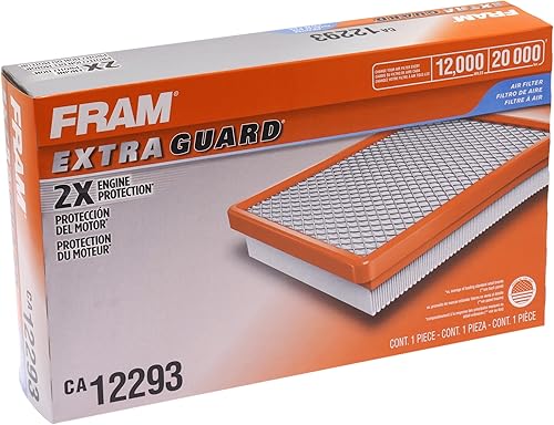 Miniatura 4 de FRAM Extra Guard CA12293 - Filtro de aire de repuesto para modelos seleccionados de Volkswagen, proporciona protección de filtro de hasta 12 meses o