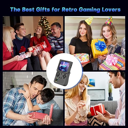 Miniatura 8 de R36T - Consola de juegos de mano retro, consola de juegos retro portátil con pantalla inspirada en CRT de 3.5 pulgadas, clásicos arcade de 3500 mAh,