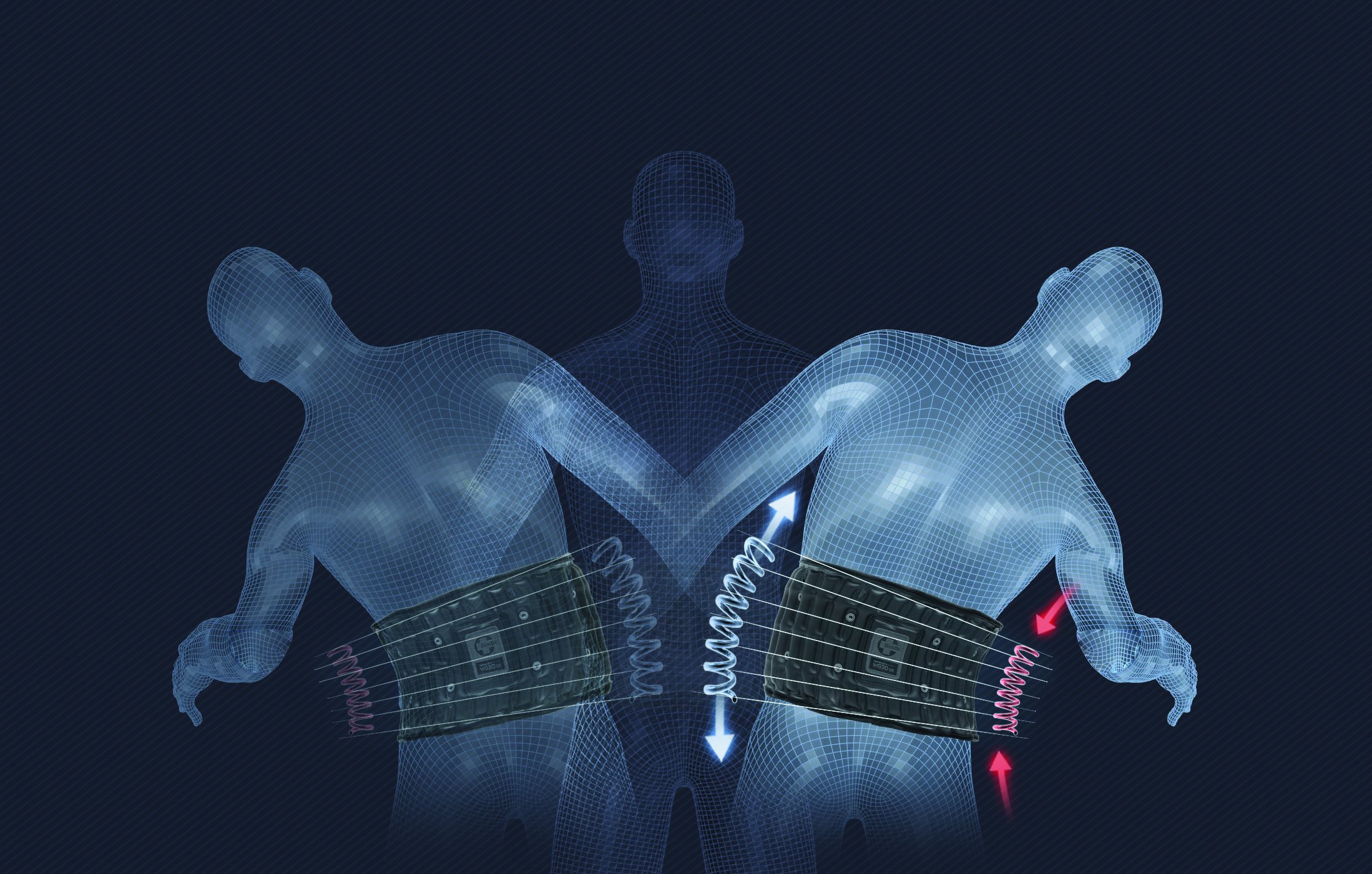 DDS G2 Lumbar Belt Large (Pneumatic Air Back brace, Back pain relief for